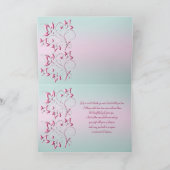 Pink und Aqua Danke Karte (Innenseite)