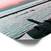 Pink und Aqua Sky Hawaii Beach Poster (Ecke)