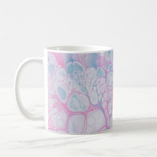 PINK UND AQUAMARINE ABSTRAKTE MALERIE KAFFEETASSE