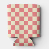 Pink und Beige Checkerboard Dosenkühler (Rückseite)