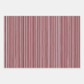Pink und Beige Stipes Weihnachtswrapping Papier (Vorderseite)
