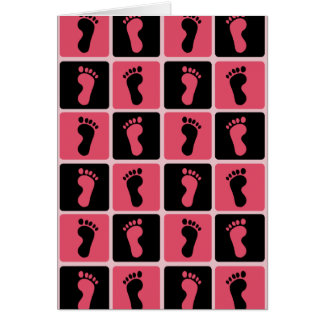 Pink und Black Baby Footprints