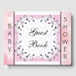 Pink und Black Baby Showbook Gästebuch