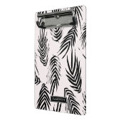 Pink und Black Brush Palm Blätter Muster Mini Klemmbrett (Gewinkelt2)