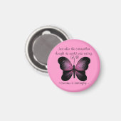 Pink und Black Butterfly Magnet (Vorderseite/Rückseite)