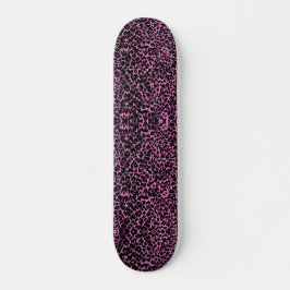 Pink und Black Cheetah Muster Skateboard