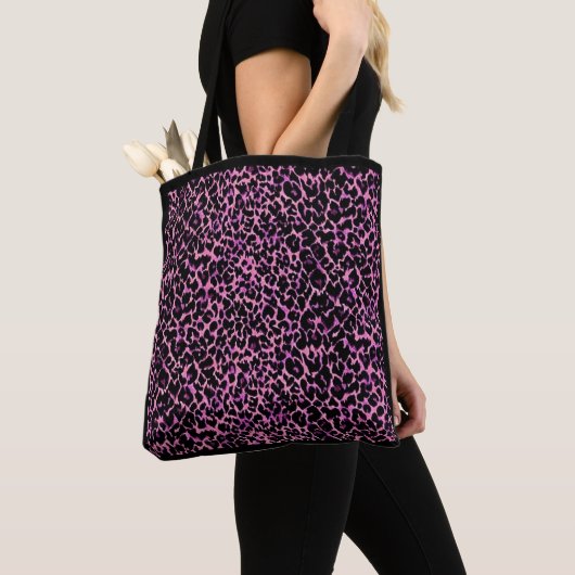 Pink und Black Cheetah Muster Tasche (Von Nahem)