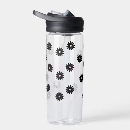 Pink und Black Daisy Mama Wasserflasche Trinkflasche (Rechts)