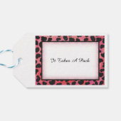 Pink und Black Dalmatiner Pattern Vielen Dank Geschenkanhänger (Rückseite Horizontal)