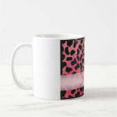 Pink und Black Dalmatiner Pattern Vielen Dank Kaffeetasse (Links)