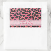 Pink und Black Dalmatiner Pattern Vielen Dank Rechteckiger Aufkleber (Tasche)