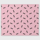 Pink und Black Dog Bones Begleitheitscreme Geschenkpapier (Flach)