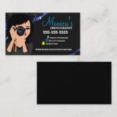 Pink und Black Fotografen Objektiv Visitenkarte (Vorne/Hinten)
