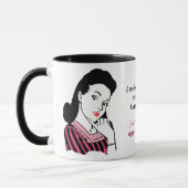 Pink und Black Funny Funny Housework Concept Tasse (Links)