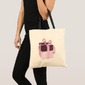 Pink und Black Geschenktasche Tragetasche (Vorderseite (Produkt))