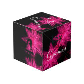 Pink und Black Girls Custom Gymnastics Cube Würfel (Vorderseite Schrägansicht)