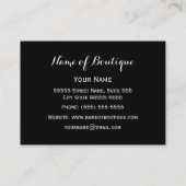 Pink und Black Glam Zebra IMITATS Glitz Boutique Visitenkarte (Rückseite)