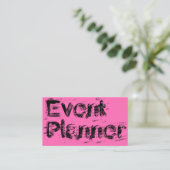 Pink und Black Grunge Typografie-Visitenkarte Visitenkarte (Stehend Vorderseite)