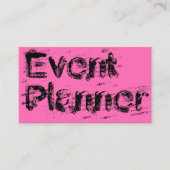 Pink und Black Grunge Typografie-Visitenkarte Visitenkarte (Vorderseite)