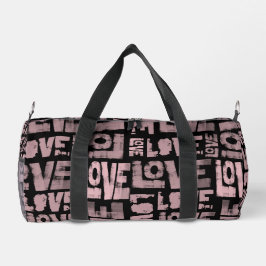 Pink und Black Gym Bag - Liebe Graffiti Duffle Bag