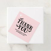 Pink und Black Halloween Brautparty Danke Geschenkanhänger (Beispiel)