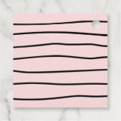 Pink und Black Halloween Brautparty Danke Geschenkanhänger (Rückseite)