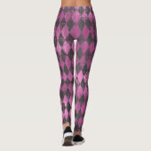 Pink und Black Harlequin Leggings (Rückseite)