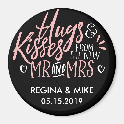 Pink und Black Hugs und Kisses von New Mr. und Mrs Magnet (Vorne)