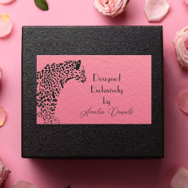 Pink und Black Jaguar Exklusiv entworfen von Rechteckiger Aufkleber