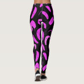 Pink und Black Kiteboarding Segel Pattern Kites Leggings (Rückseite)
