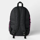 Pink und Black Leopard Print und Paare Personalisi Bedruckter Rucksack (Rückseite)