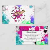 Pink und Black Paint Business Visitenkarte (Vorne/Hinten)