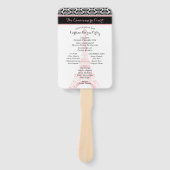 Pink und Black Paris Quinceanera Programm Fächer (Vorderseite)