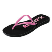 Pink und Black Pink Camp Redneck Flip Flops Badesandalen (Schrägansicht)