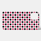 Pink und Black Polka Dot Pattern Case-Mate iPhone Hülle (Rückseite (Horizontal))