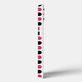 Pink und Black Polka Dot Pattern Case-Mate iPhone Hülle (Rückseite / Rechts)