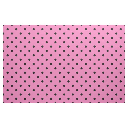 Pink und Black Polka Dot Pattern Stoff (Yard (91,4 cm))