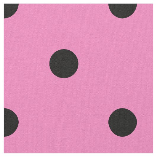 Pink und Black Polka Dot Pattern Stoff (Nahaufnahme)
