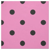 Pink und Black Polka Dot Pattern Stoff (Muster)