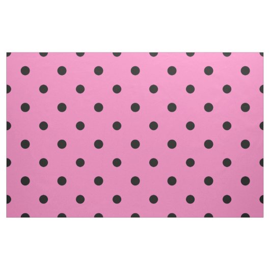 Pink und Black Polka Dot Pattern Stoff (Fat Quarter (45,7 x 55,9 cm))