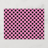 Pink und Black Polka Dot Tischnummer Postkarte (Rückseite)