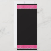 Pink und Black Polka Dots Bat Mitzvah Einladung (Rückseite)