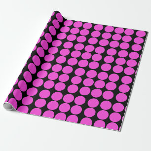 Pink und Black Polka Dots Umschlagpapier Geschenkpapier