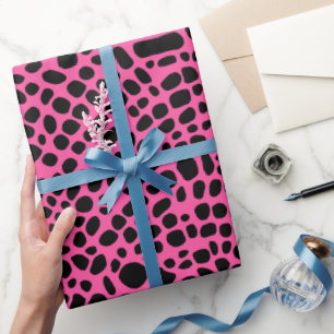 Pink und Black Psychedelic Oragnic Hautmuster Geschenkpapier