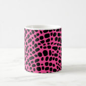Pink und Black Psychedelic Oragnic Hautmuster Kaffeetasse (Mittel)