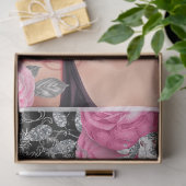 Pink und Black Shabby Glam Frauen Dekoupage Papier (Geschenk)