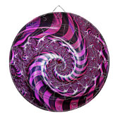 Pink und Black Spiral Illusion Dartboard Dartscheibe (vorne)