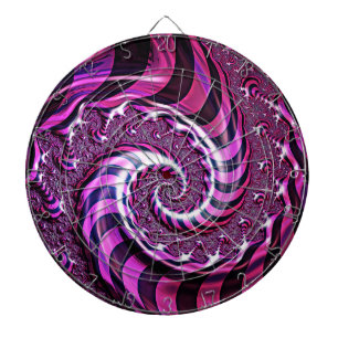 Pink und Black Spiral Illusion Dartboard Dartscheibe