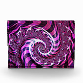 Pink und Black Spiral Illusion Fotoblock (Vorderseite)