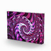 Pink und Black Spiral Illusion Fotoblock (Rechts)